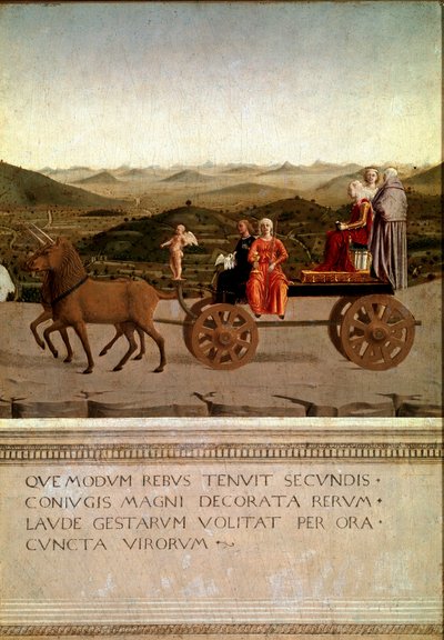 Diptychon des Triumphs von Federico da Montefeltro und Battista Sforza (Detail) von Piero della Francesca