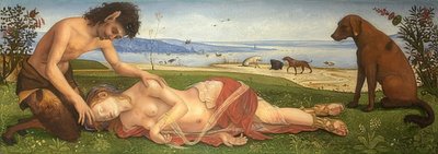 Ein Satyr betrauert eine Nymphe von Piero di Cosimo