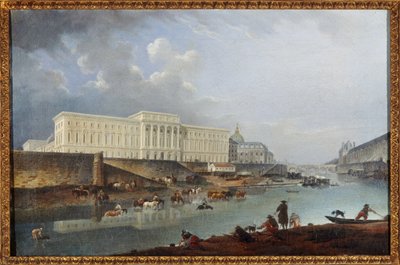 Das Hôtel de la Monnaie, der Quai de Conti und die Seine, gesehen von der Pointe de la Cité von Pierre Antoine Demachy