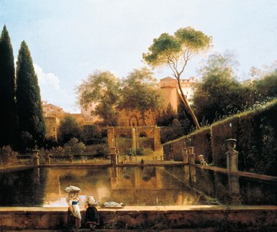 Blick auf die Gärten der Villa d