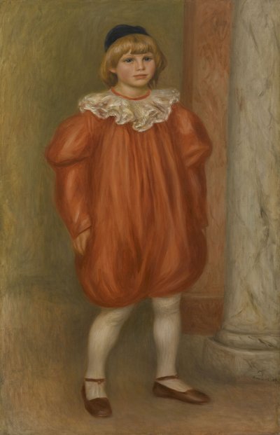 Claude Renoir im Clownkostüm von Pierre-Auguste Renoir