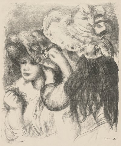 Den Hut anstecken von Pierre-Auguste Renoir