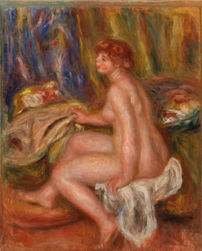 Sitzender weiblicher Akt, Profilansicht von Pierre-Auguste Renoir