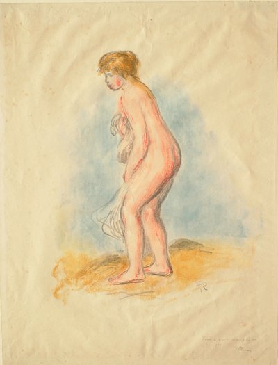 Stehende weibliche Badende von Pierre-Auguste Renoir