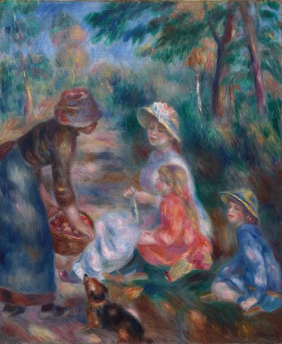 Die Apfelverkäuferin von Pierre-Auguste Renoir