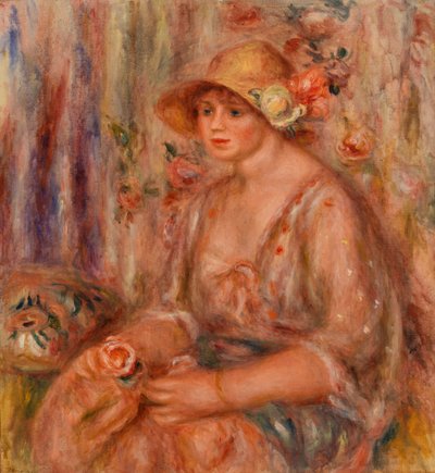 Frau im Musselinkleid von Pierre-Auguste Renoir