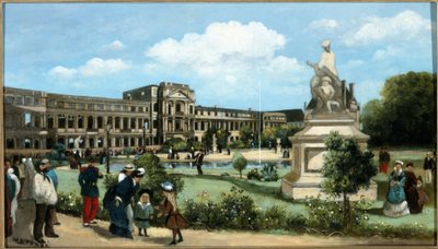 Die Ruinen des Tuilerienpalastes, nach dem Brand von 1871, um 1880 von Pierre François Marangé