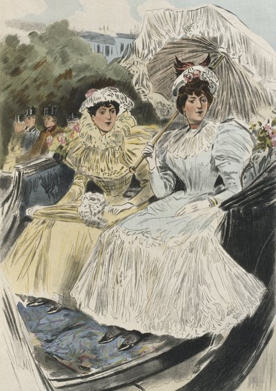 Vornehme junge Frauen von leichter Tugend, Illustration aus 