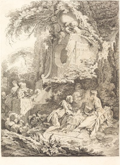 Der Brunnen der Liebe von Pierre Alexandre Aveline after François Boucher