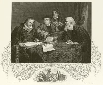 Luther, Melanchthon, Pomeranus und Cruciger von Pierre Antoine Labouchere