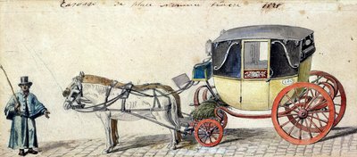 Pferd und Kutsche, 1825 von Pierre Antoine Lesueur
