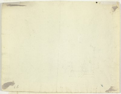 Skizze eines gewölbten Eingangs zu einer Terrasse von Pierre Antoine Mongin
