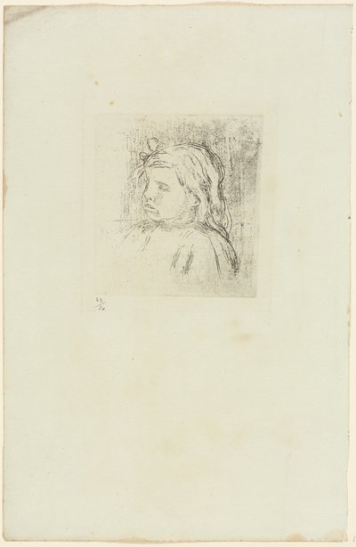 Claude Renoir, nach links gedreht von Pierre Auguste Renoir