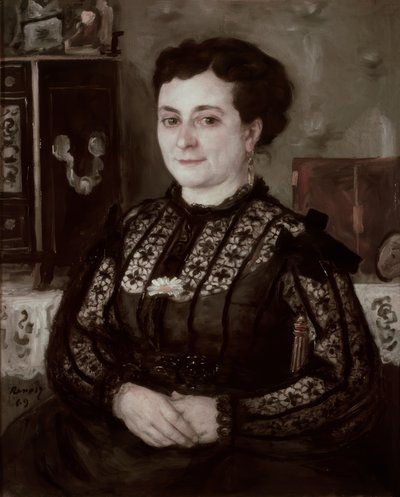 Frau mit Chantilly-Korsage von Pierre Auguste Renoir