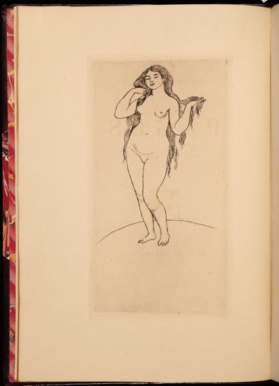 Frontispiz zu einer Anthologie von Werken von Stephane Mallarme, 1891 von Pierre Auguste Renoir
