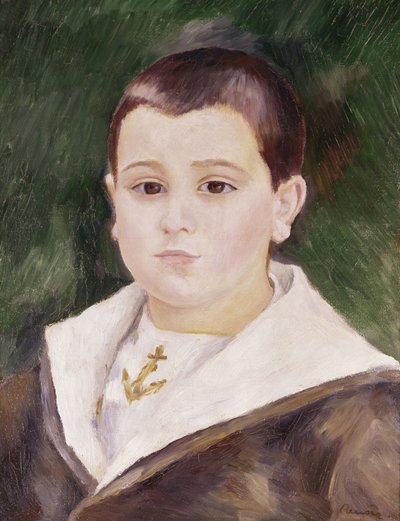 Kopf eines Jungen im Matrosenanzug von Pierre Auguste Renoir