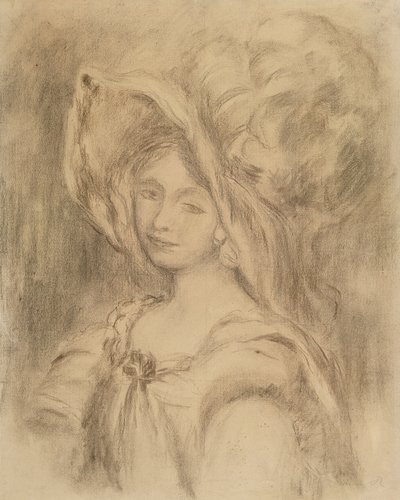 Mme Dieterle mit Hut, ca. 1896 von Pierre Auguste Renoir