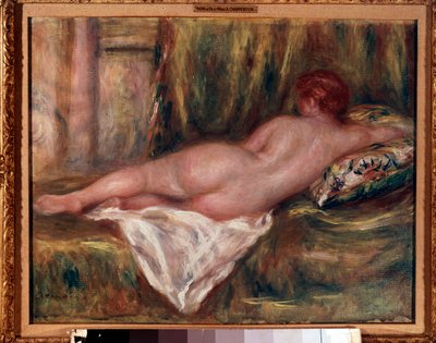 Nackte Frau von hinten gesehen oder Ruhe nach dem Bad von Pierre Auguste Renoir