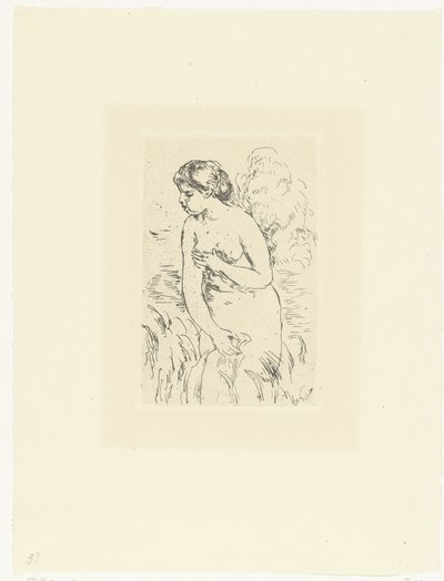 Stehende nackte Frau oder Badende von Pierre Auguste Renoir