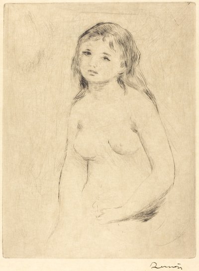 Studie für eine Badende, späte 19. - frühe 20. Jahrhundert von Pierre Auguste Renoir