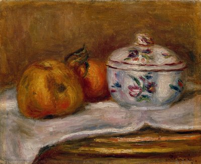 Zuckerschale, Apfel und Orange von Pierre Auguste Renoir