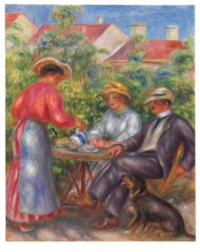 Die Tasse Tee, oder Der Garten, ca. 1906-07 von Pierre Auguste Renoir