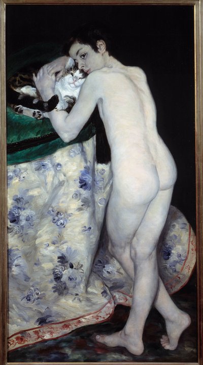Der Junge mit der Katze. Gemälde von Pierre Auguste Renoir (1841-1919) von Pierre Auguste Renoir