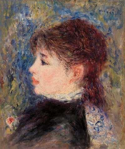 Junge Frau mit Rose von Pierre Auguste Renoir