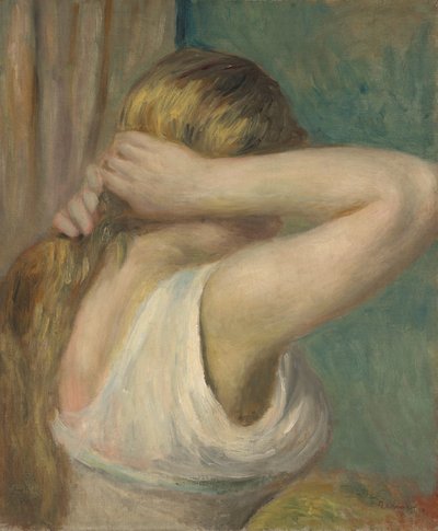 Junges Mädchen mit erhobenen Armen, ca. 1895 von Pierre Auguste Renoir