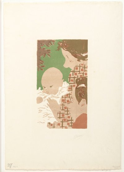 Andrée Terrasse mit Sohn Jean und Bruder Pierre Bonnard von Pierre Bonnard