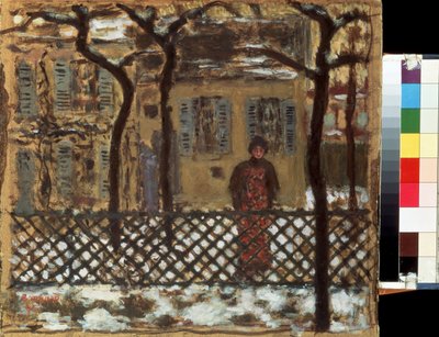 Hinter dem Zaun von Pierre Bonnard
