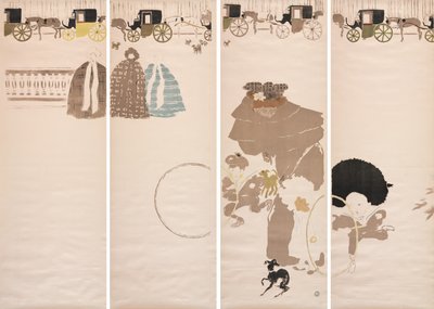 Spaziergang der Kindermädchen, Fries der Kutschen von Pierre Bonnard