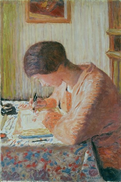 Frau beim Schreiben von Pierre Bonnard