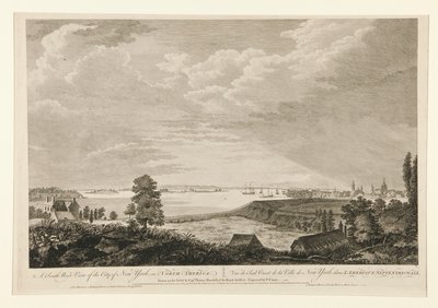 Eine Südwestansicht der Stadt New York von Pierre Charles Canot