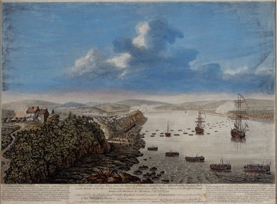 Ansicht des Landeplatzes oberhalb der Stadt Quebec, Beschreibung des Angriffs...auf die Hauteurs D
