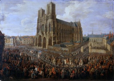 Kavalkade von Ludwig XV. nach seiner Krönung, 26. Oktober 1722 von Pierre Denis II Martin