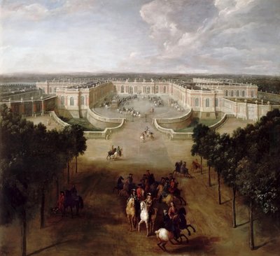 Ansicht des Grand Trianon von der Avenue von Pierre Denis II Martin