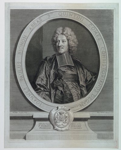 Porträt von Jean Paul Bignon, Abt von St. Quentin von Pierre Drevet