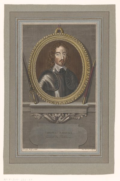Porträt von Thomas Fairfax von Pierre Drevet