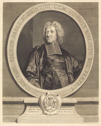 Jean Paul Bignon, Abt von St. Quentin von Pierre Drevet after Hyacinthe Rigaud