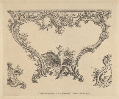 Entwurf für einen Konsolentisch, 1752 von Pierre Edme Babel