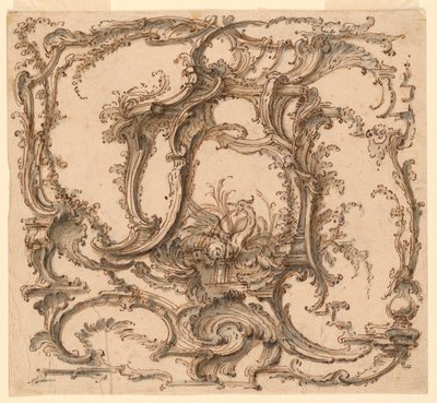 Zeichnung, Ornamentkomposition, ca. 1745 von Pierre Edme Babel