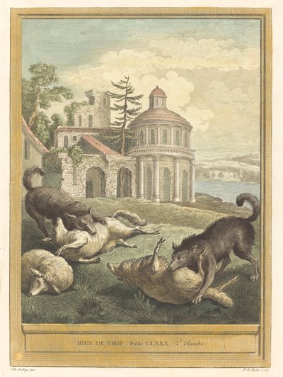 Nichts im Übermaß von Pierre Etienne Moitte after Jean Baptiste Oudry