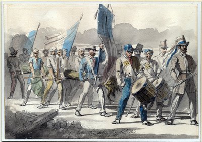 Pflanzung eines Freiheitsbaums in Frankreich 1848 von Pierre Eugène Lacoste