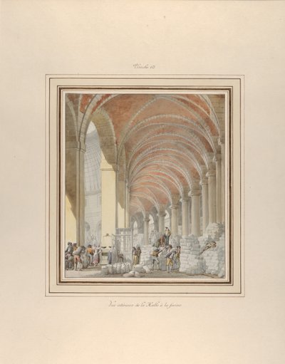 La Halle aux Blés, Innenansicht von Pierre Francois Leonard Fontaine