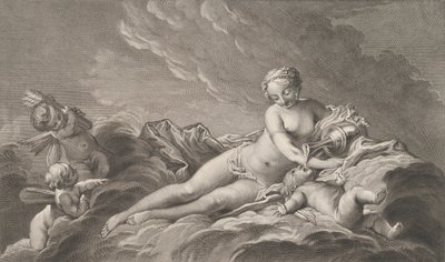 Venus gibt Nektar an Amor von Pierre François Basan