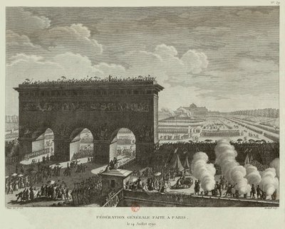 Allgemeine Föderation in Paris am 14. Juli 1790 von Pierre Gabriel Berthault