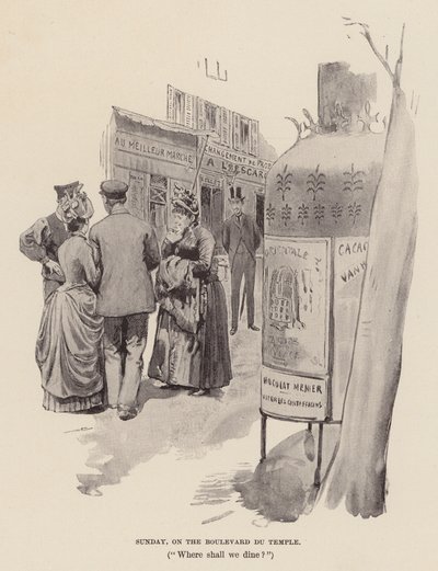 Sonntag, am Boulevard du Temple von Pierre Georges Jeanniot