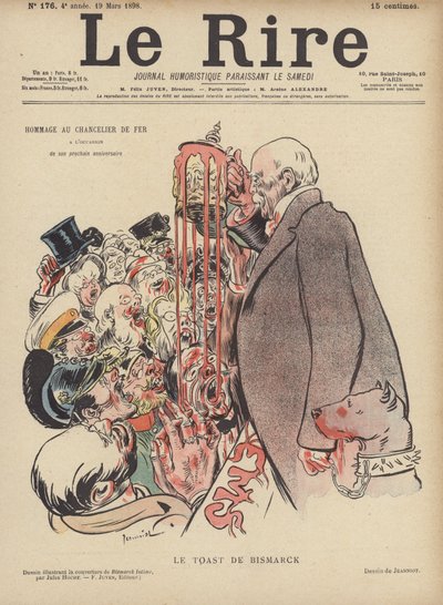 Der Toast von Bismarck, Illustration für Le Rire von Pierre Georges Jeanniot