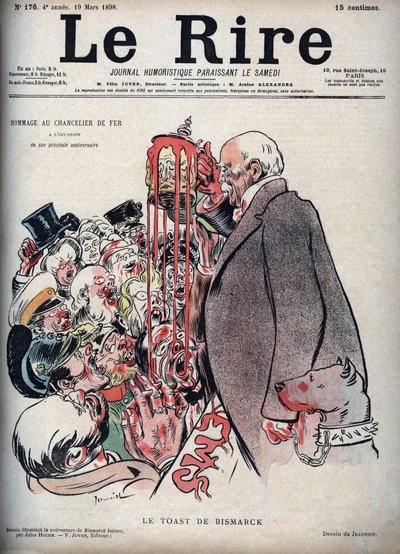 Der Toast von Otto von Bismarck - Zeichnung von Pierre Georges Jeanniot (1848-1934) für 